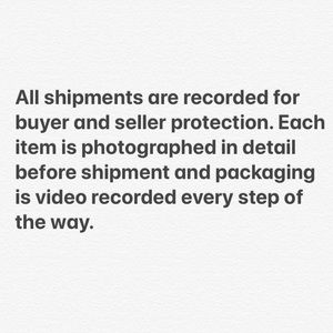 ALL SHIPMENTS ARE RECORDED